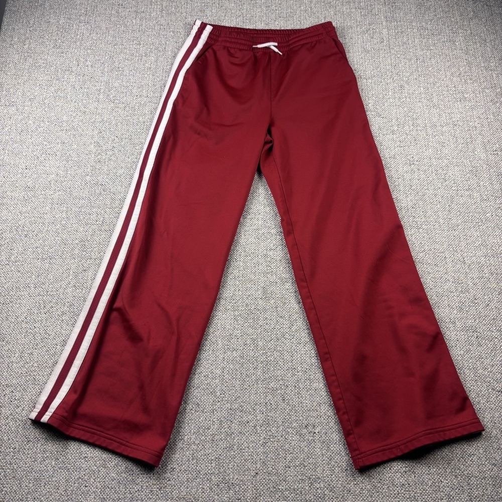 Old Navy Reissue Girls XL 14-16 Red Side Stripe Track Pants Wide Leg Retro